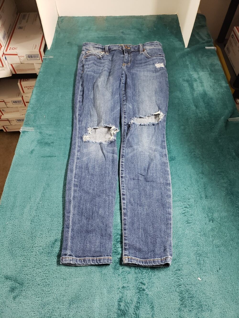 Joes Jeans Size 27 Womens Blue Pants Stretch Denim Mid Rise Skinny Ankle